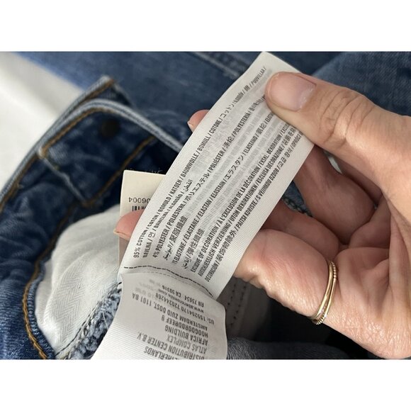 Abercrombie and Fitch Zoe Natural Rise Ankle Straight Patchwork Jeans Size 28/6 - Picture 11 of 14